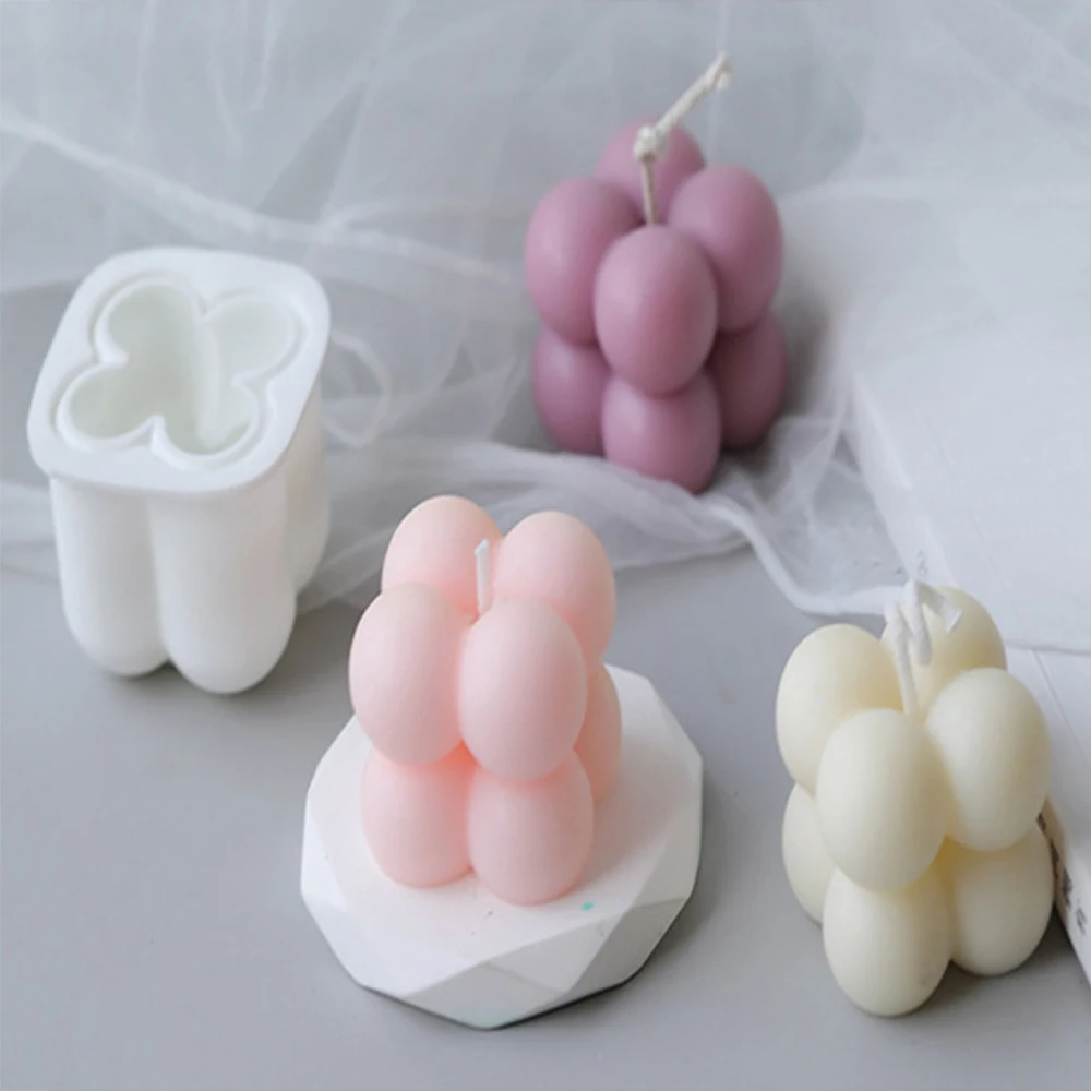 

9 Cube Ball DIY Candles Mold 3D Silicone Molds Hand-made Wax Candle Moulds Set For Candle Making Dropshipping 2021 New