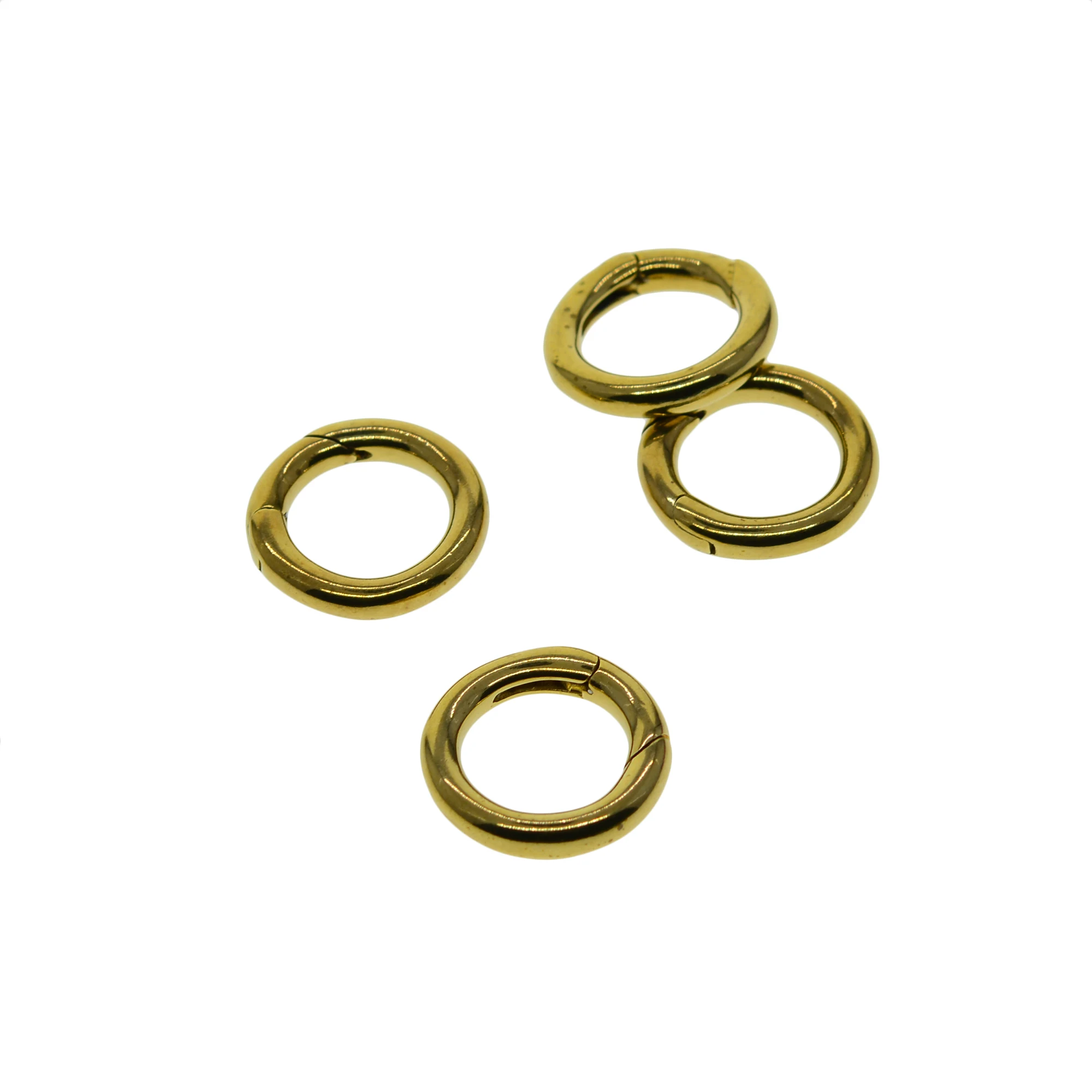 6pcs Korea handmade 20mm 0.8inch Fine Solid Brass round circle snap spring Snap hook clasp jewelry DIY Accessory | Украшения и
