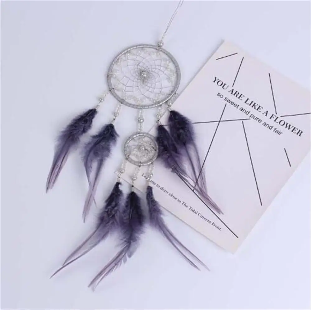 Настенный Ловец снов светодиодные плетеные ветряные колокольчики ручной работы