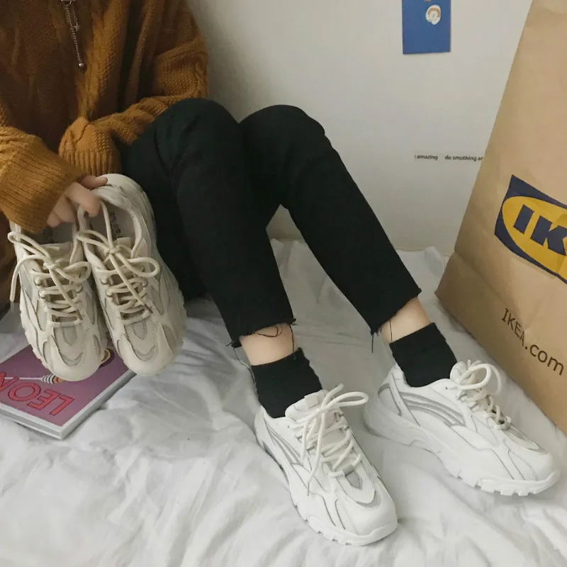 Новинка женская спортивная обувь для весны и осени женские кроссовки на толстой