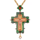Мужское ожерелье с крестом, крест на грудь, православный крест, металлическое украшение с распятием
