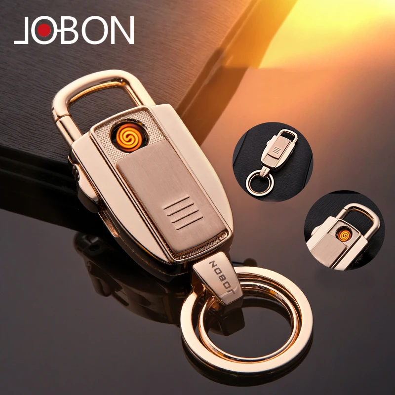 JOBON USB зарядка электронные зажигалки ветрозащитная ультра тонкая металлическая