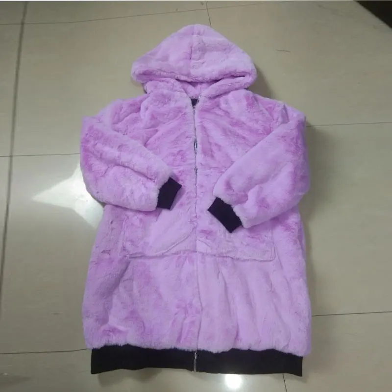 Toon purple Зимнее пальто из искусственного меха большого размера, Женская парка, длинная теплая куртка из искусственного меха, пальто, худи, свободное зимнее пальто, верхняя одежда, casaco feminino - Color: Toon purple