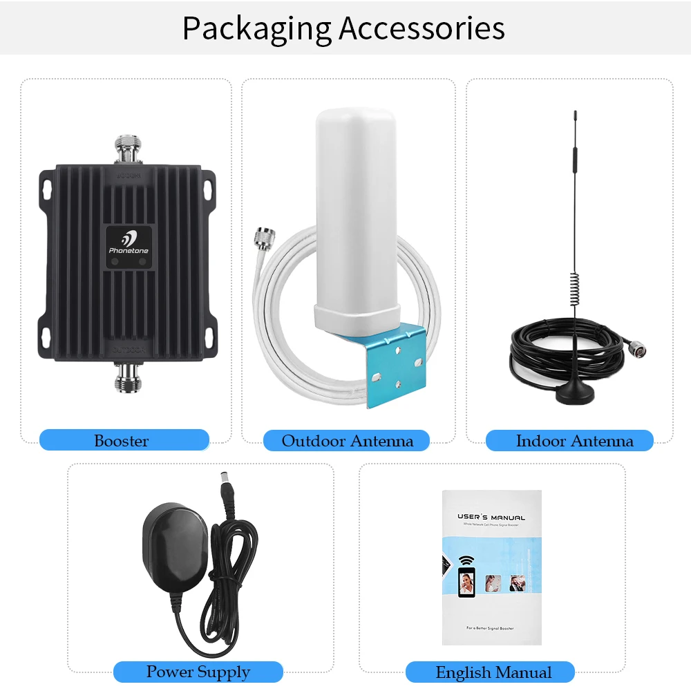 4G lte Amplifier Dual Band 800/2600MHz For Cellular Signal Booster 65dB Repeater With Magnet+Omni Antennas Fullset | Мобильные