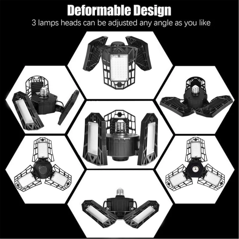 60 Вт Светодиодный светильник для гаража с PIR датчиком движения светодиодный