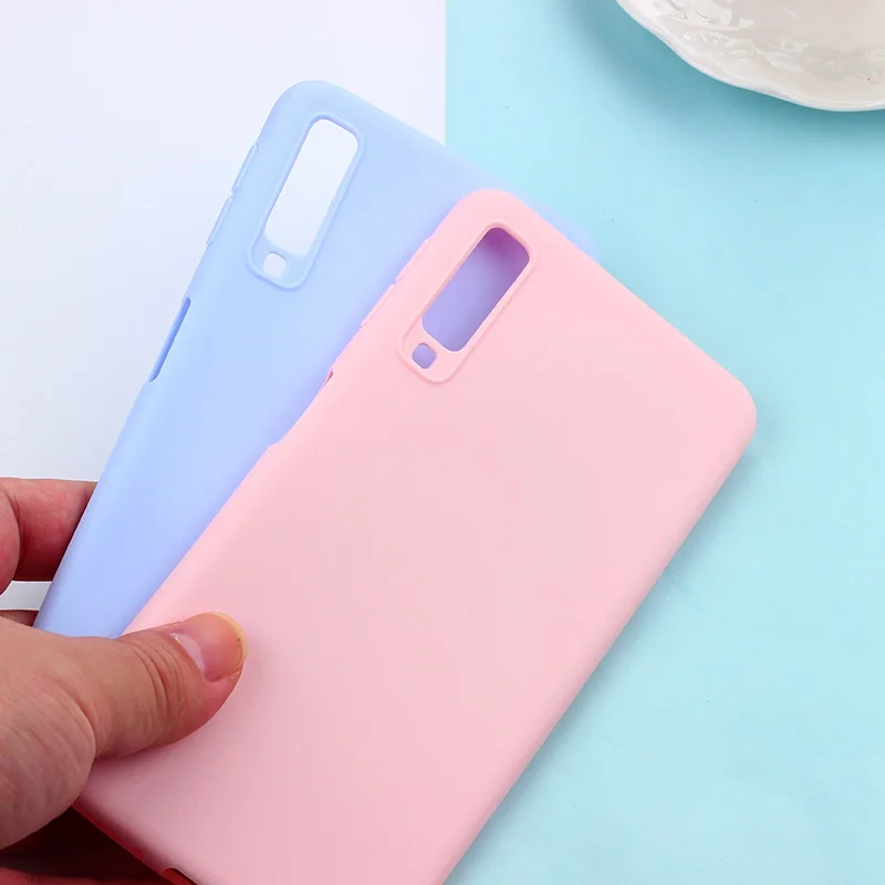 Матовый чехол карамельного цвета из ТПУ для Samsung Galaxy J4 J6 EU A5 2017 J3 J5 J7 A3 A7 A8 A6 S10 S10e Plus