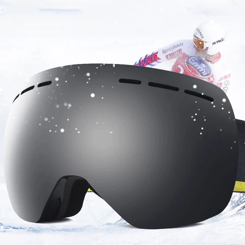 Jiepolly лыжные очки для женщин и мужчин маска снега сноуборда солнцезащитные