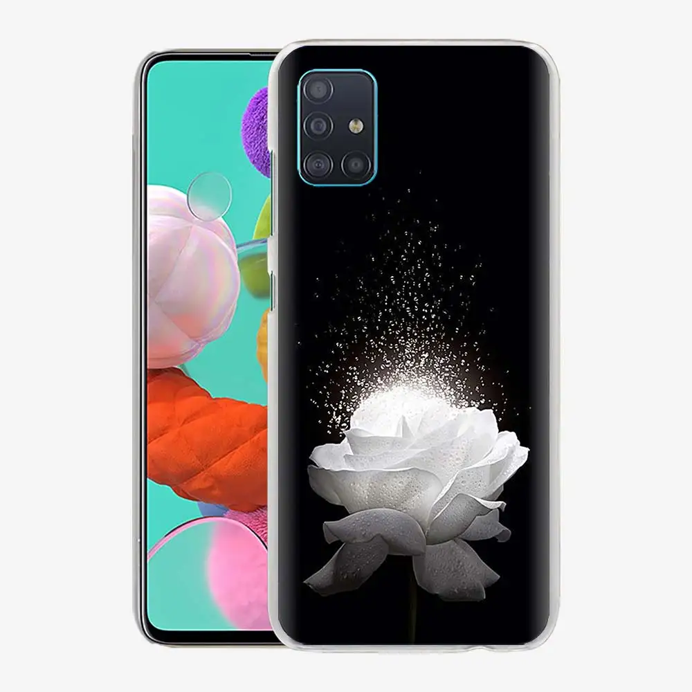 

Phone Case for Samsung Galaxy A51 A71 A50 A21s A31 A20e A10 A70 A30 A40 A41 A11 A20s Hard Original Cover Red Roses Flower
