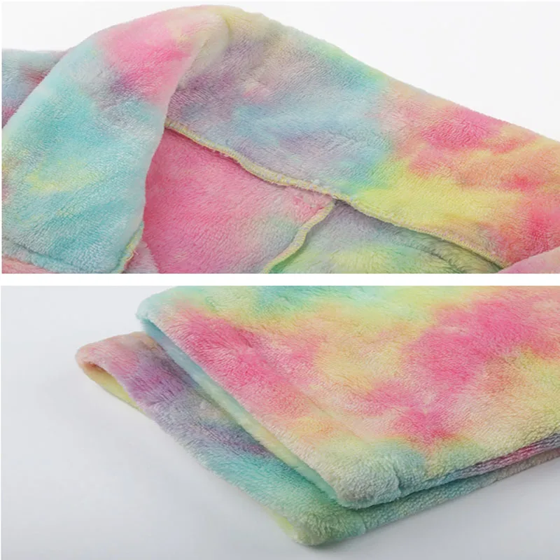 

Winter 2020 plus size women's sweatshirt 5XL-9XL bust 150CM plus size thickening fashion tie-dye plush polo collar sweatshirt