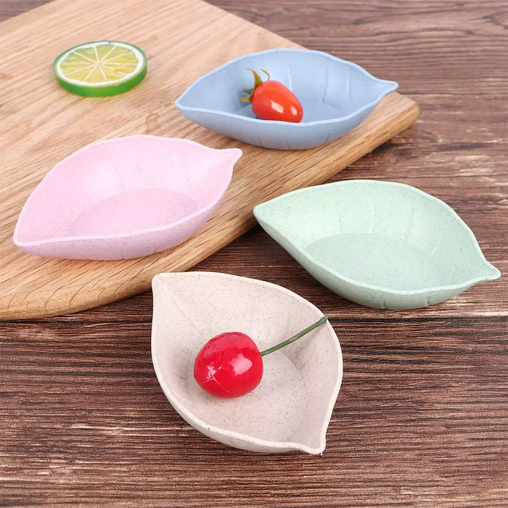 Форма листьев для малышей Детская тарелка пшеничная соломенная соевого соуса