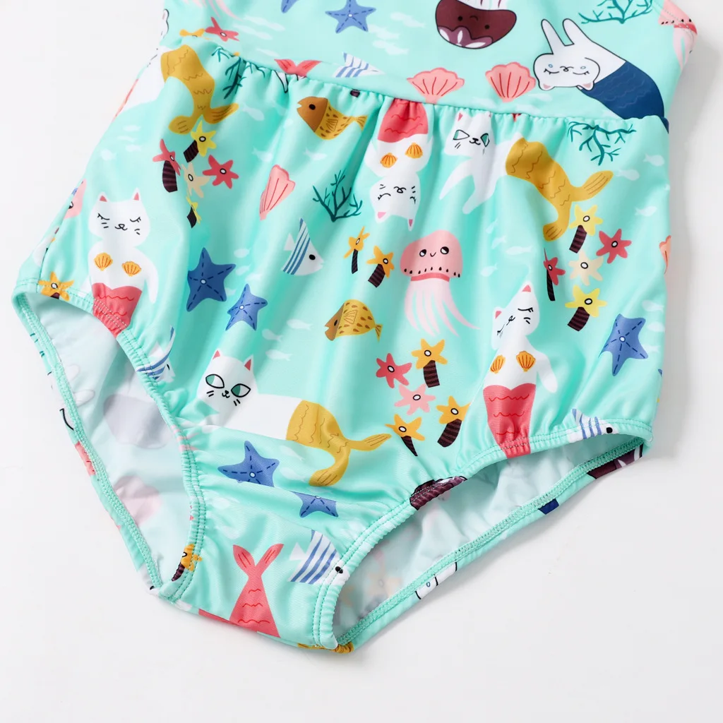 Новинка 2019 Цельный купальник для девочек 3-8 лет детский купальный костюм с