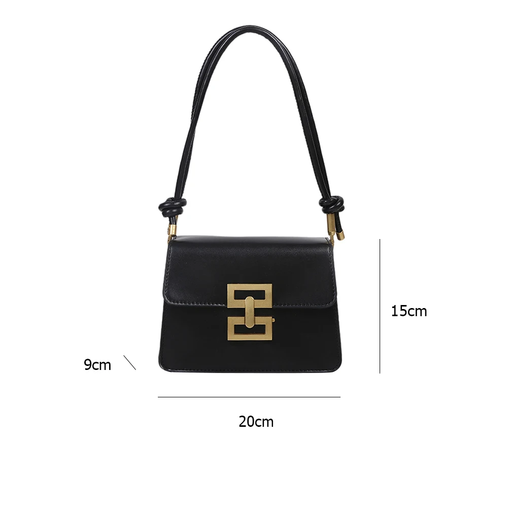 

Autumn PU Leather Totes Women Shoulder Crossbody Bag Flap Hasp Design Envelope Purse Casual Street Travel Knot Strap Handbag