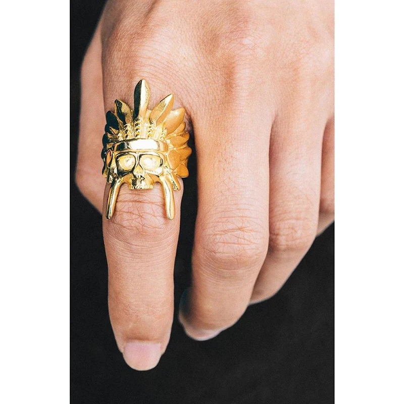 Mcllroy кольца перо Корона Скелет новые готические Модные Винтажные подарки для