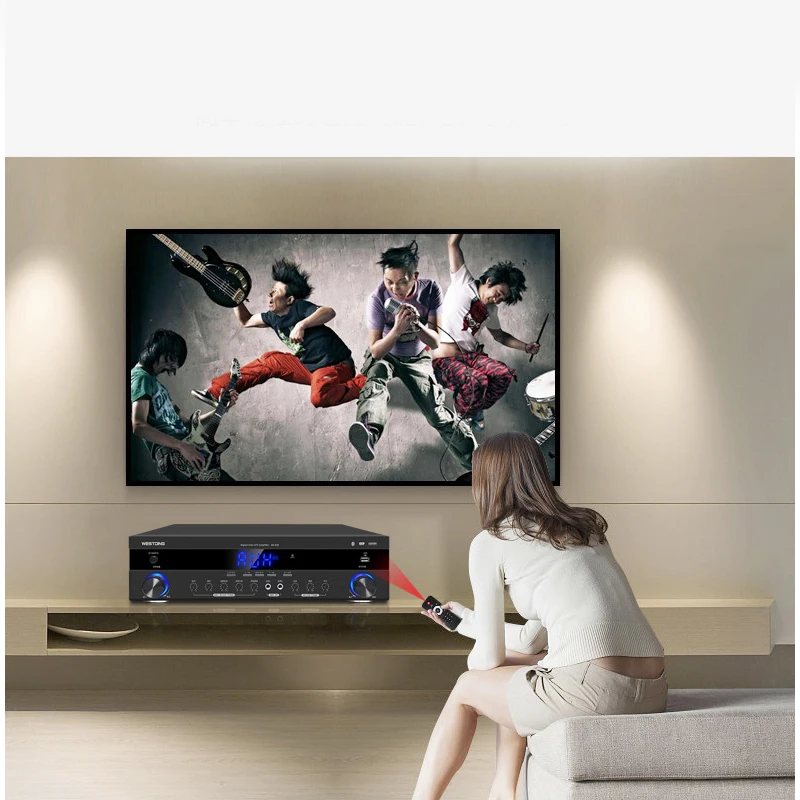 KYYSLB 220 В 800 Вт высокой мощности 4,0 Bluetooth усилитель AK-310 дома KTV Аудио карты пакет динамик караоке усилитель с USB