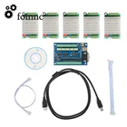 Интерфейсная плата MACH3 Green 5 axie USB, плата управления движением с ЧПУ + плата драйвера одноосевого шагового двигателя TB6600, 4,5 А, 5 шт.