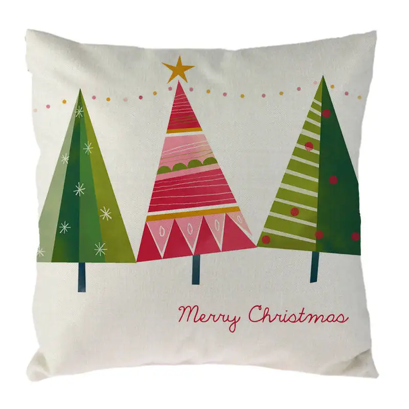Deer Tree Pillows Cover Winter Style Cushion Christmas Pillow Case Snow Throw Decorative 1666 |