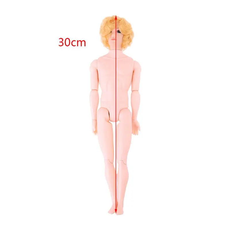 30 см 12 подвижных шарнирных обнаженных куклы Кукольное тело желтые волосы для