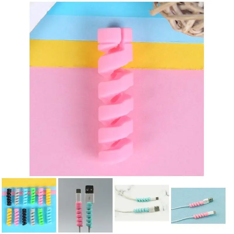 10 шт. со спиральным кабелем протектор заставки Защитная крышка с защитой от