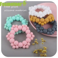 fosmeteor 1pcs baby teether gym play toy silicone beads teething bracelet pendant food grade montessori baby products toys