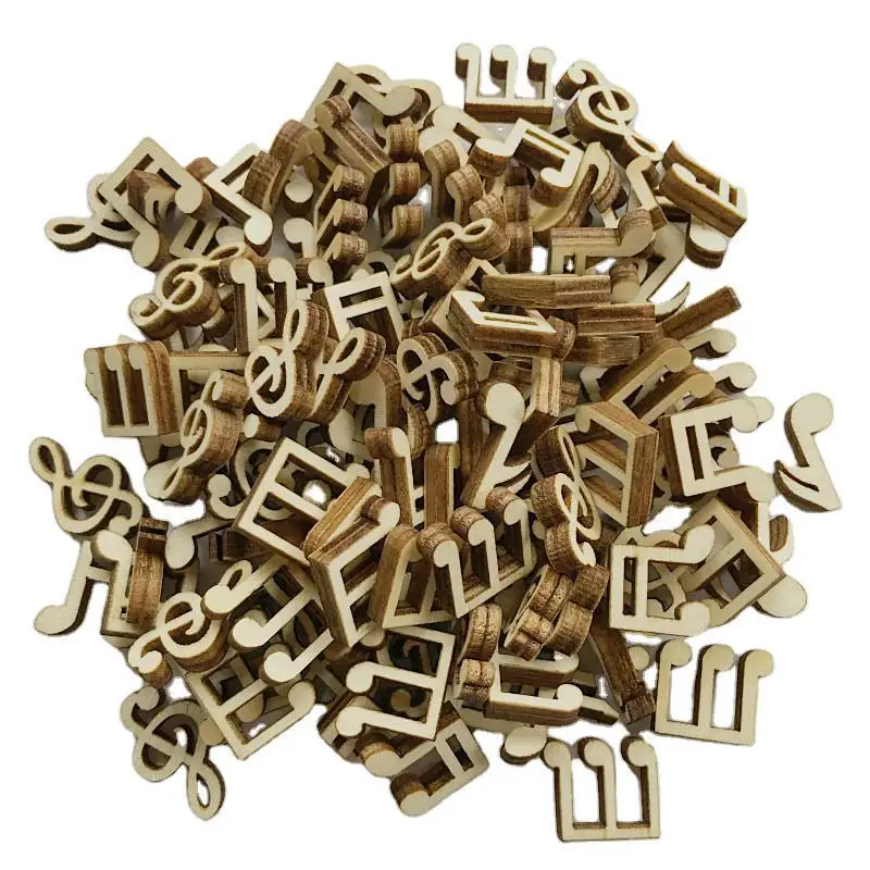 

Музыкальные ноты из необработанной древесины, поделки «сделай сам», музыкальные ноты, деревянные вырезы, деревянные диски, ломтики для дома...