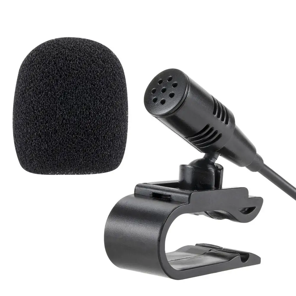 Auto Car External Microphone With 3.5mm 3M Bluetooth Audio Cable U-Shaped Clip For Radio Automatic DVD Player Accessories | Автомобили и