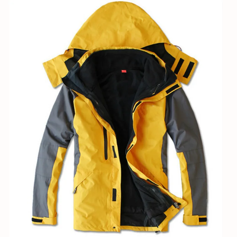 Мужская зимняя 3 в 1 водонепроницаемая рыболовная Лыжная теплая походная