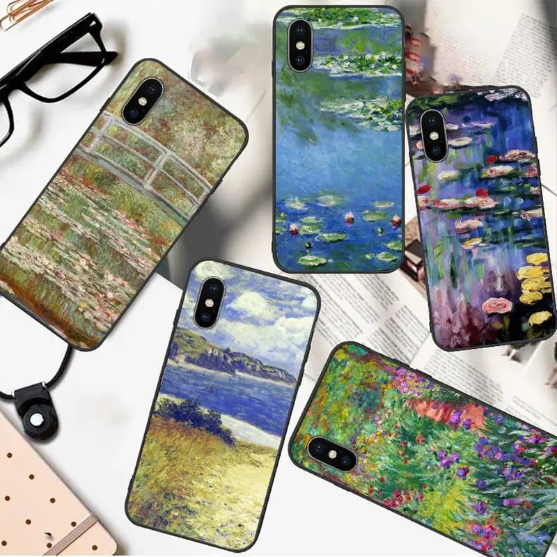 

Claude Monet Retro art painting Phone Case For iphone 12 11 13 7 8 6 s plus x xs xr pro max mini