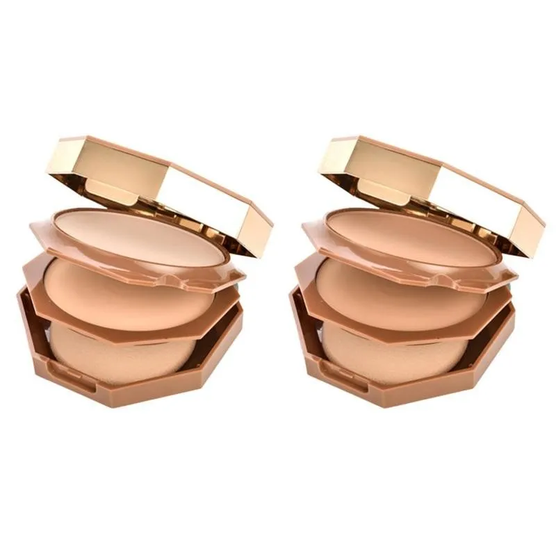 Натуральная пудра для лица с полным покрытием стойкая водостойкая верхние слои