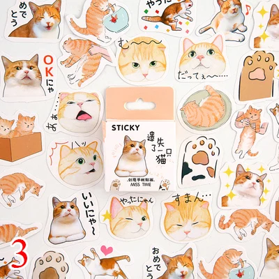 46 шт./кор. Kawaii Cat бумаги для заметок на клейкой основе милые канцелярские Стикеры в