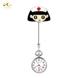 LANCARDO ретро мини прекрасные медсестры Висячие Часы Цифровые кварцевые клип тип FOB медсестры доктор часы Висячие женские Дамские