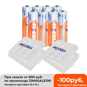 Аккумуляторы PKCELL, 1,6 в, МВтч, 8 шт., никель-цинковые аккумуляторы, 2 шт., чехолкоробка для игрушек