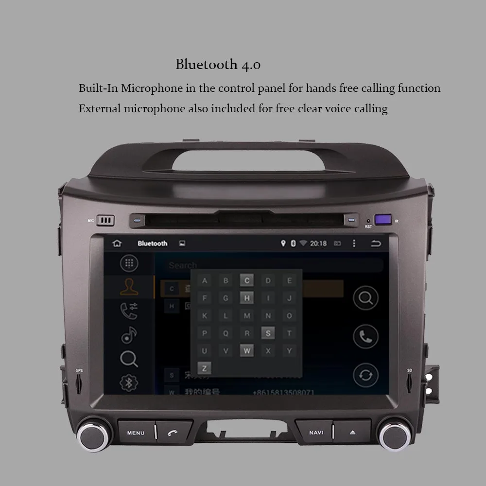 8-дюймовый Восьмиядерный процессор 4 Гб + 64 ГБ Автомобильная GPS-навигация для Kia