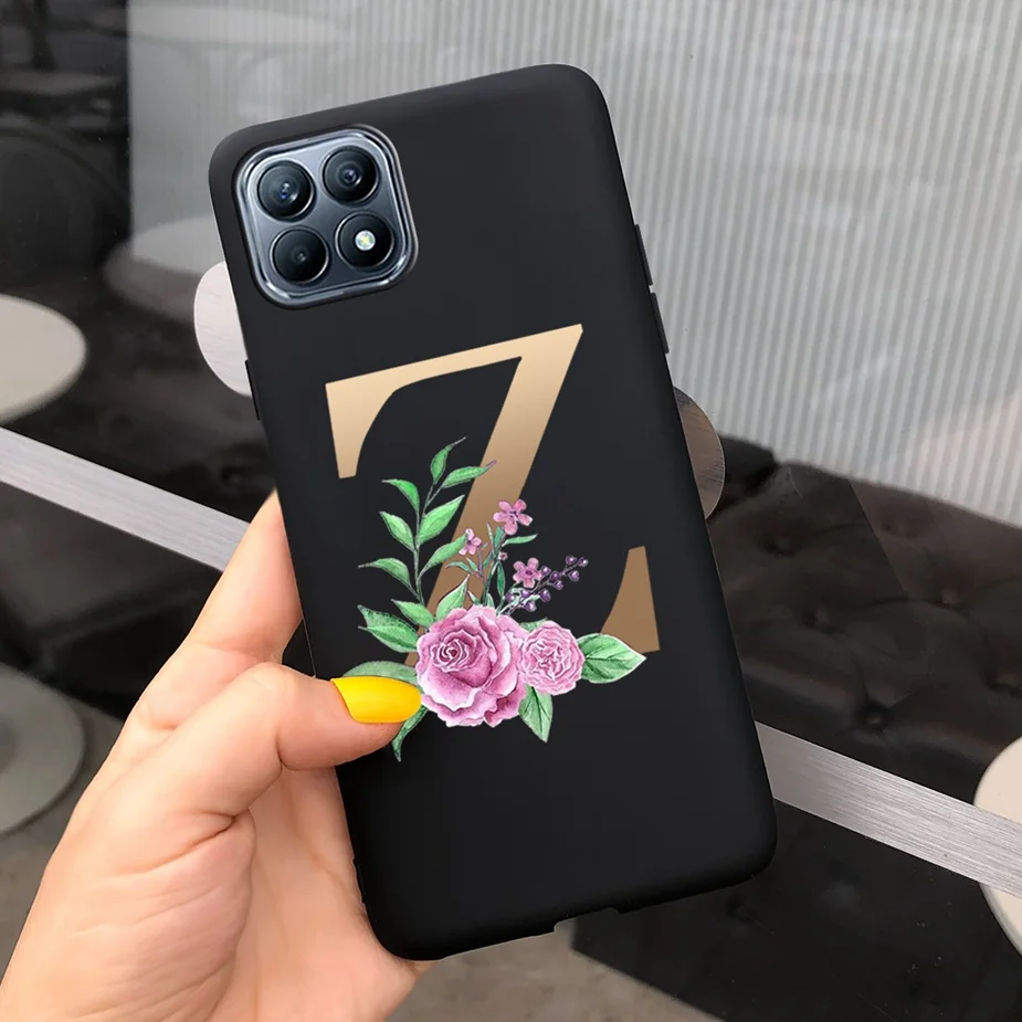 For Oppo Reno 4 SE Case Reno4 F Cute Silicone Flower Letters Cover Lite Phone Cases Soft Fundas | Мобильные телефоны и