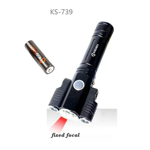 KS-739 T6+ XPE Мощный светодиодный фонарь, перезаряжаемый фонарь для кемпинга, походов, охоты и использования в помещении, KS-737 - Испускаемый цвет: KS-739