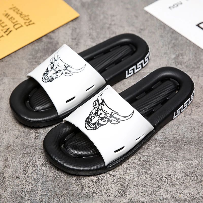 

Sandals Men Breathable New 2021 Flip Flop Shoes Thick Bottom Take A Shower Brand Soft For Flat Home Designer Casual