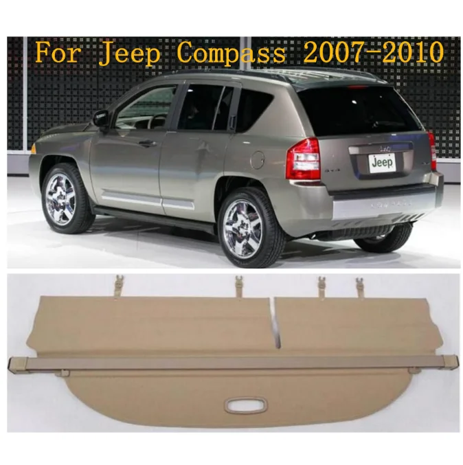 

Car Rear Trunk Cargo Cover Security Shield Screen shade Fits For Jeep Compass 2007 2008 2009 2010