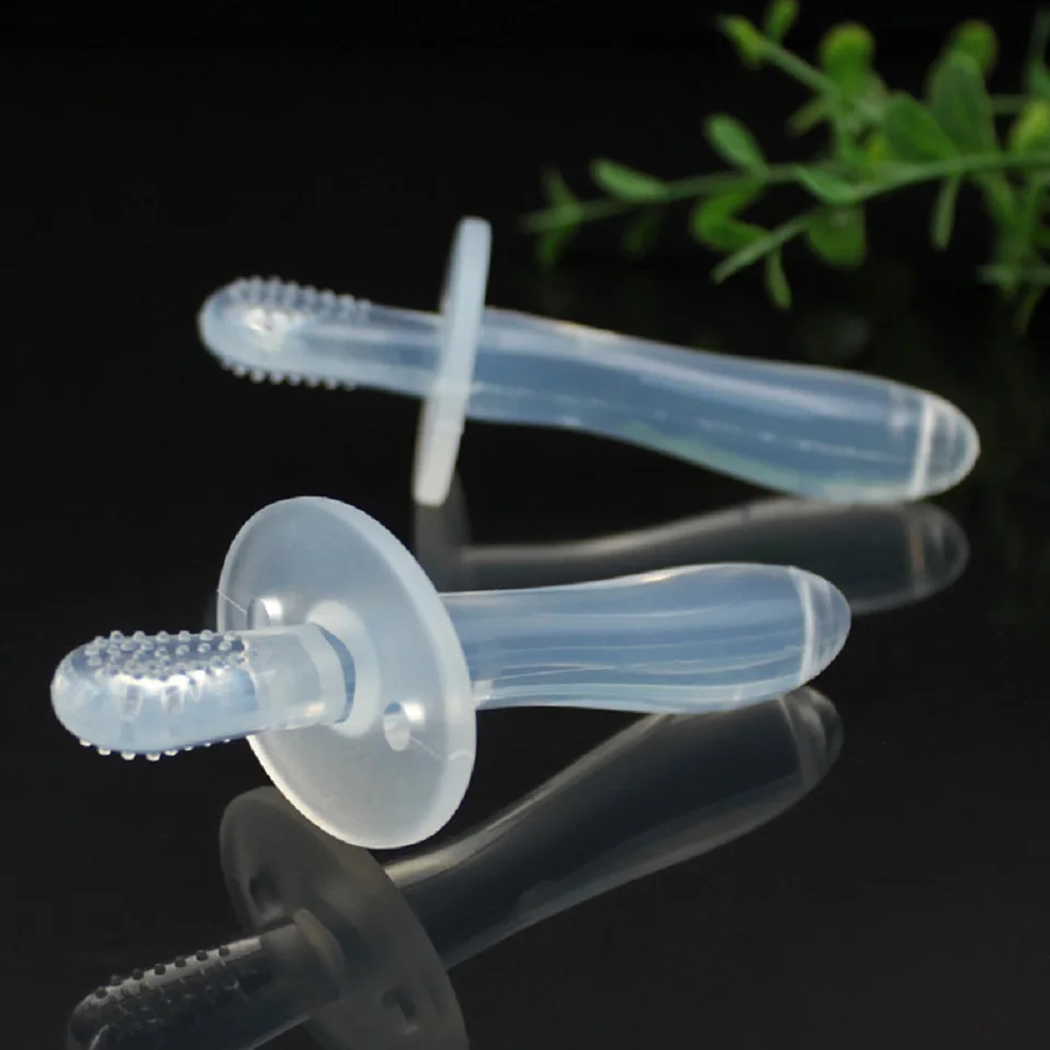 Детские Силиконовые учебная зубная щетка Форма безопасный Дети Ясельного