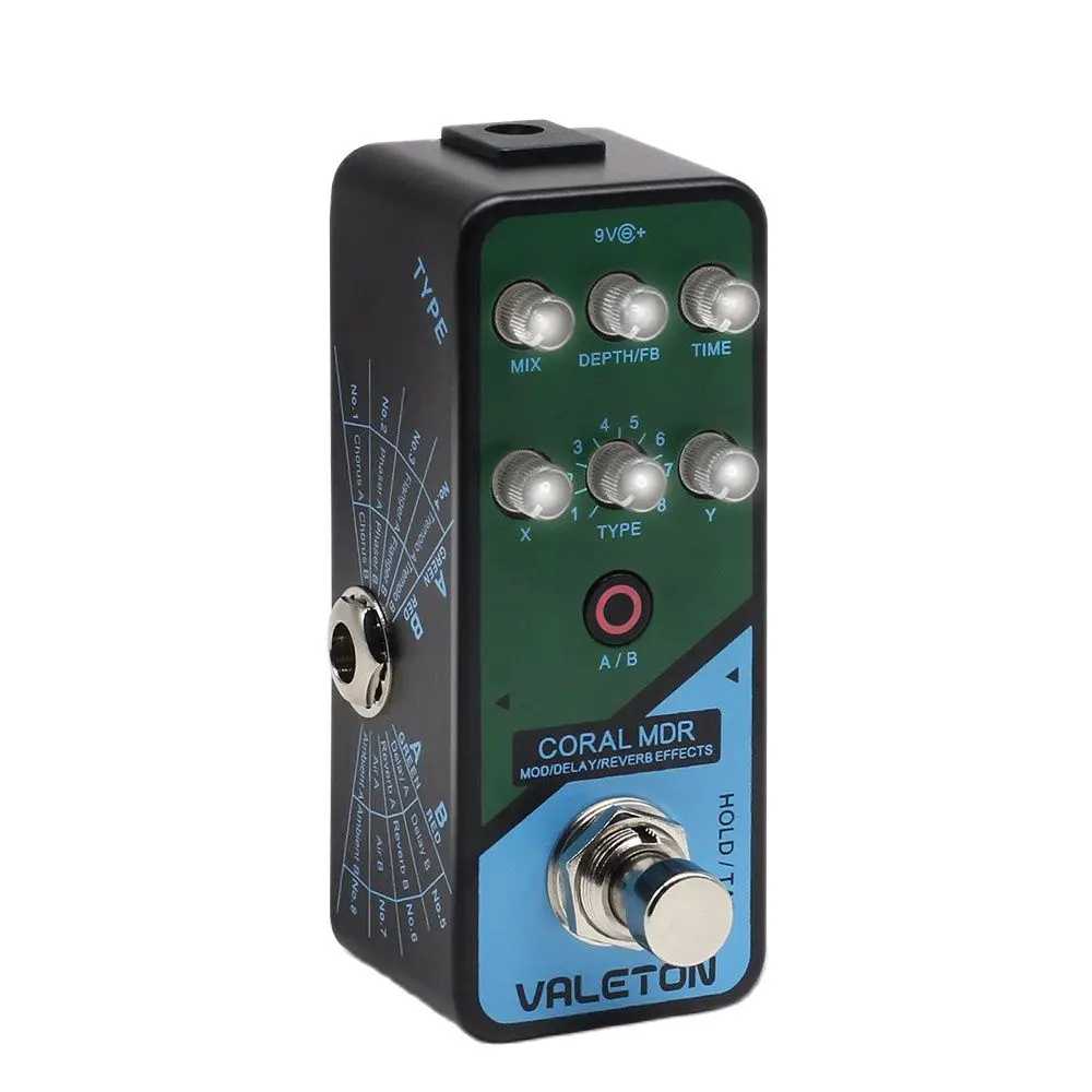Мультиэффекты для гитары Valeton Коралловая педаль задержки реверберации хора
