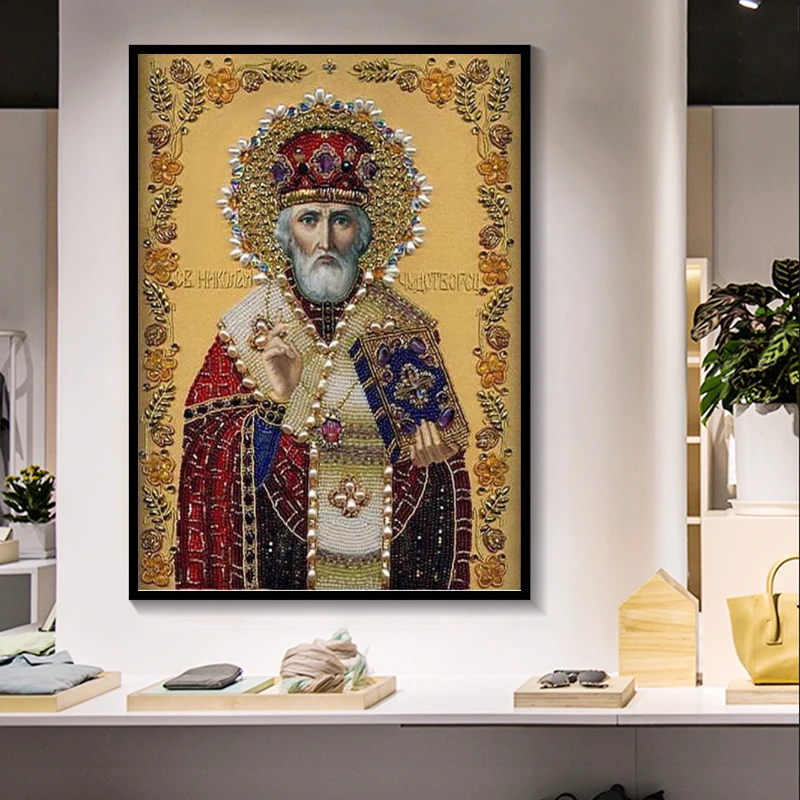 5D Diy алмазная живопись Религия лидер значок алмазной мозаики настоящие Стразы