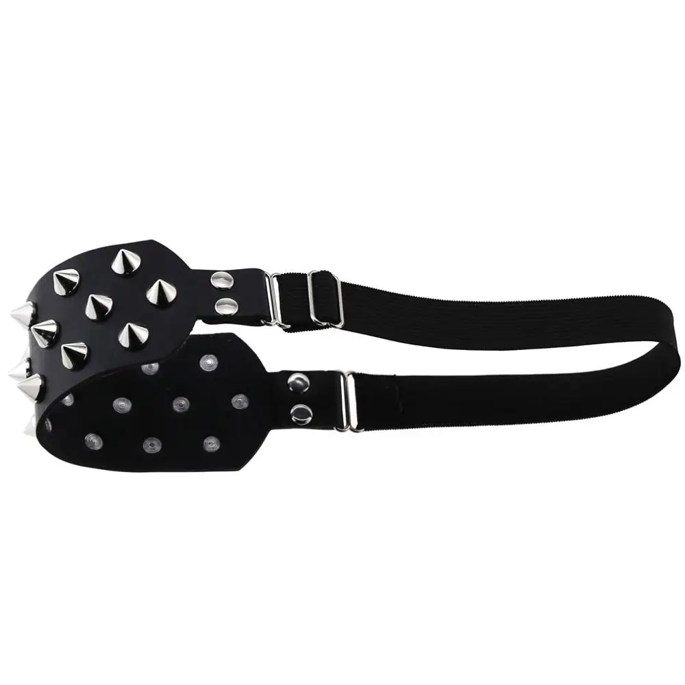 Панк готический кожаный эластичный широкий заклепки Спайк ногтей Подвязки Пояс