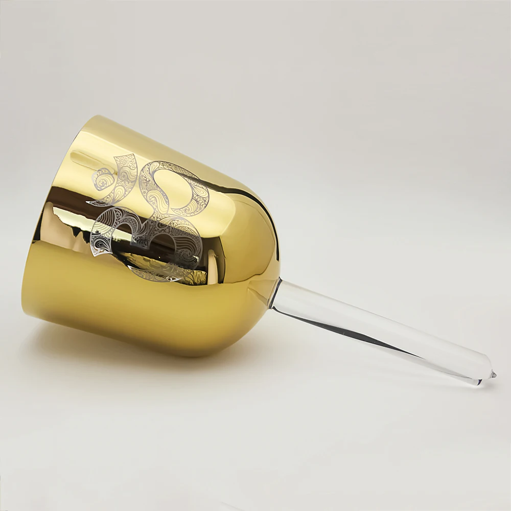 Хрустальные поющие чаши 6 75 дюйма с ручкой lec или C # музыкальные ноты любым