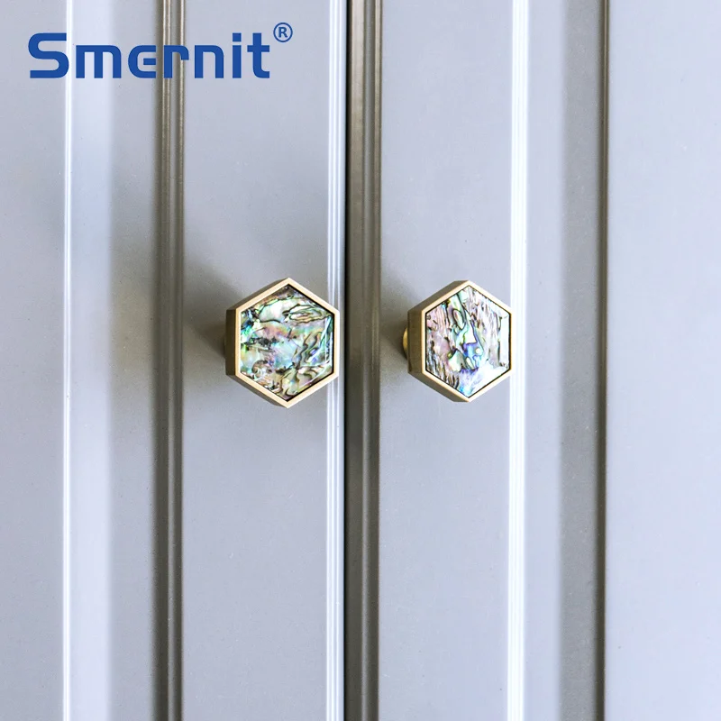 4 шт натуральный корпус + латунные мебельные ручки и для кухонного шкафа