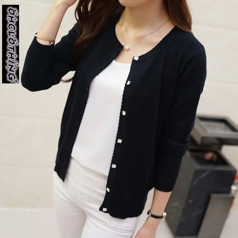 OHCLOTHING 2020 короткий дизайнерский тонкий кардиган Женская Солнцезащитная рубашка с