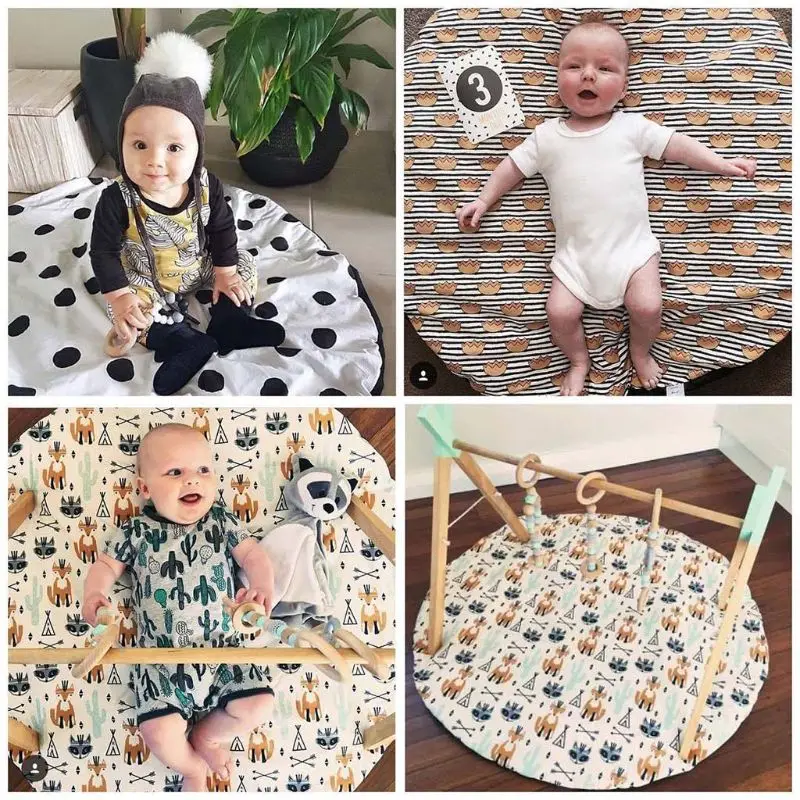 Nordic Style Baby Gym Play Nursery Sensory Ring-pull Toy Wooden Frame Infant Room Decorations Toddler Clothes Rack Gift | Игрушки и