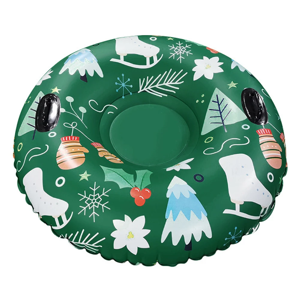 Round With Handle Outdoor Sports Ski Circle Winter Funny Wear Resistant Snow Tube Thickened Games Inflatable PVC Adults Childern | Спорт и