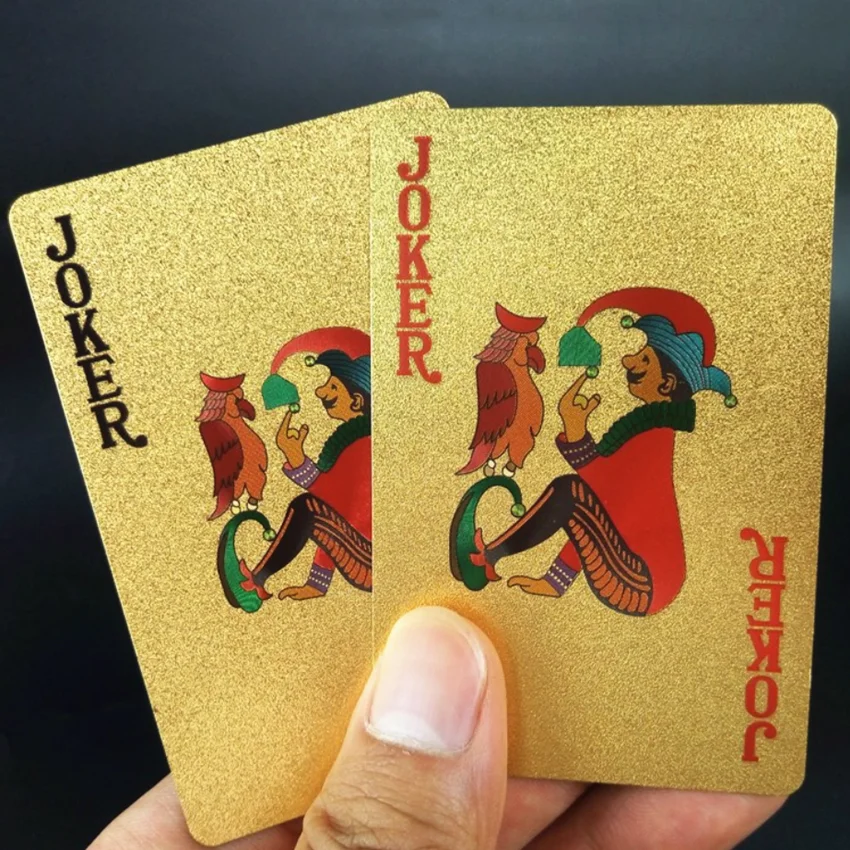 Водостойкие Карты Magic 24K золотые игральные карты покерная игра колода из золотой