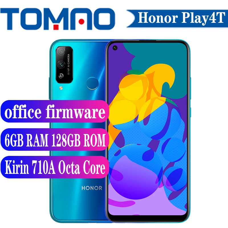 Оригинальный Смартфон Honor Play 4T Восьмиядерный процессор Kirin 710A 6 ГБ ОЗУ 64 128 Гб ПЗУ