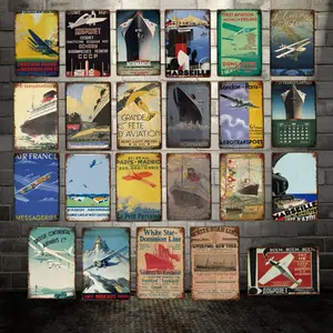 Винтажный металлический знак для самолета Mike86 Нормандия, стимбран, комната, рисунок на железной поверхности в стиле ретро Poster, Постер для отеля, Искусство 20*30 см