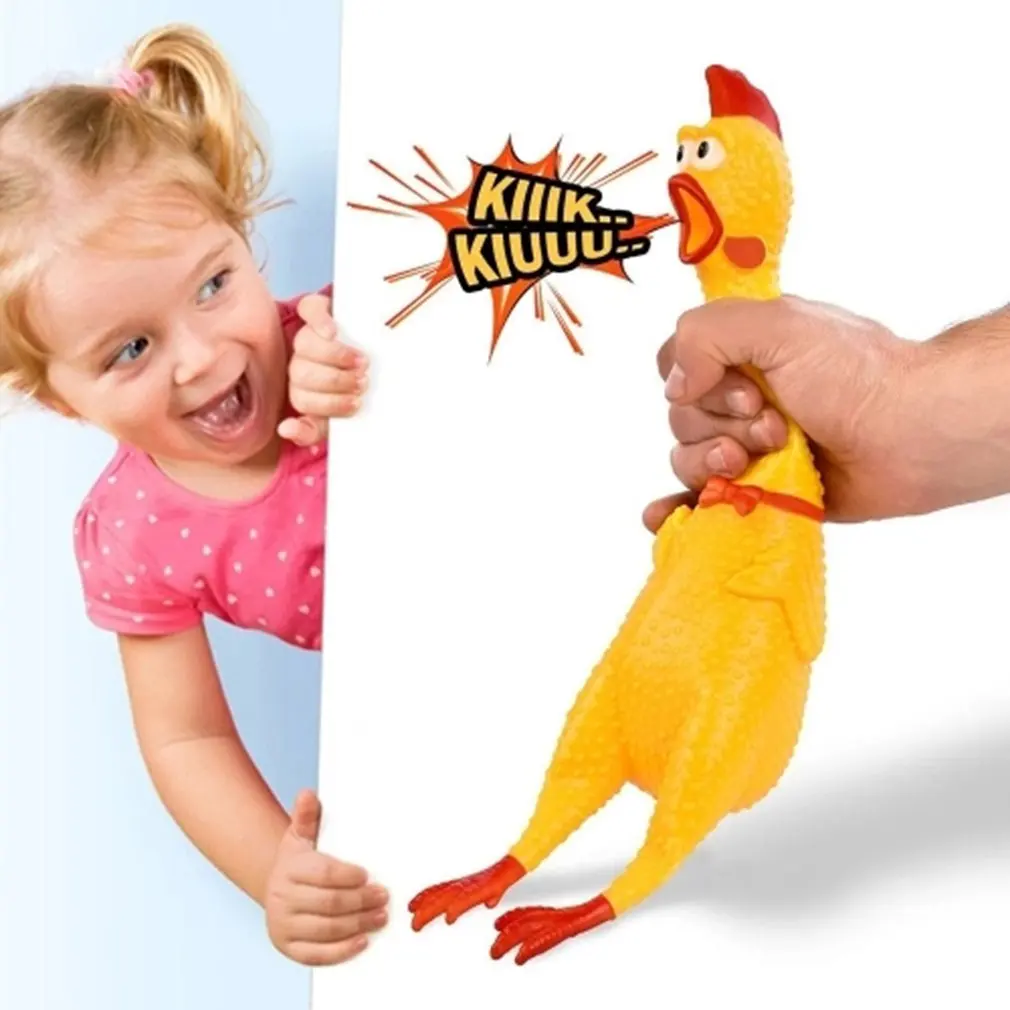 17CM Screaming Chicken Squeeze Sound Toy Pets Shrilling Decompression Tool Funny Gadgets | Игрушки и хобби