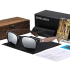 Темные солнцезащитные очки ручной работы GM из Натурального ореха, деревянные солнцезащитные очки для мужчин и женщин, брендовые дизайнерские очки оригинального цвета, очки S7070